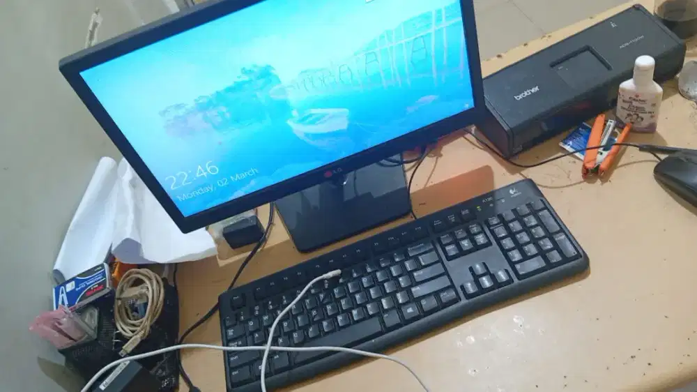 Jual komputer 1set dan printer brother l120