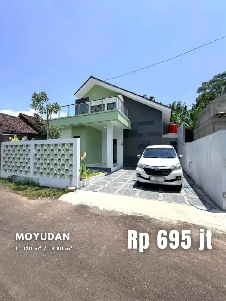 Dijual Rumah View Persawahan dan Perbukitan Menoreh di Moyudan
