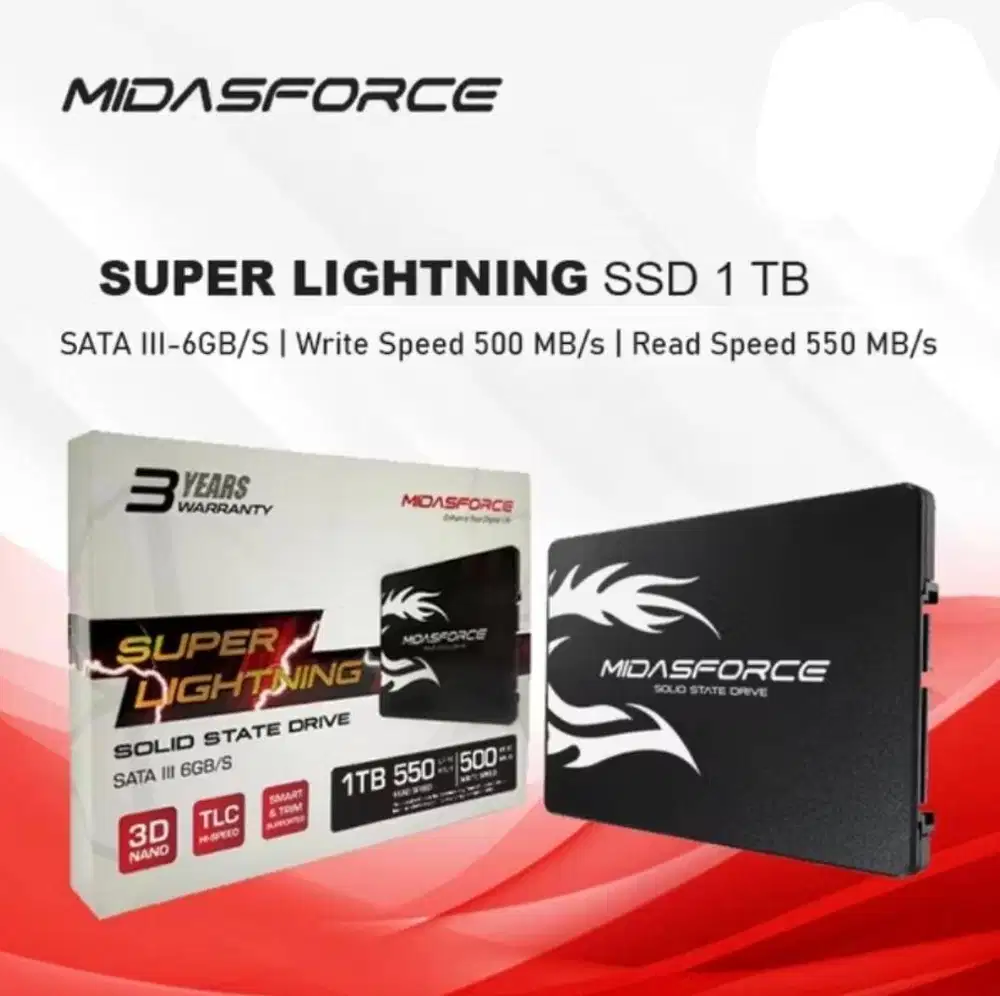 SSD Midasforce 1TB SATA 2.5” Like New / Salah Beli
