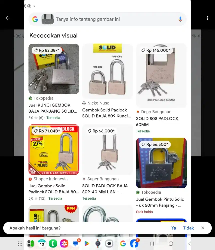 Jual murah gembok kunci pintu baja besi stenlis merkSOLID ori pabrikan