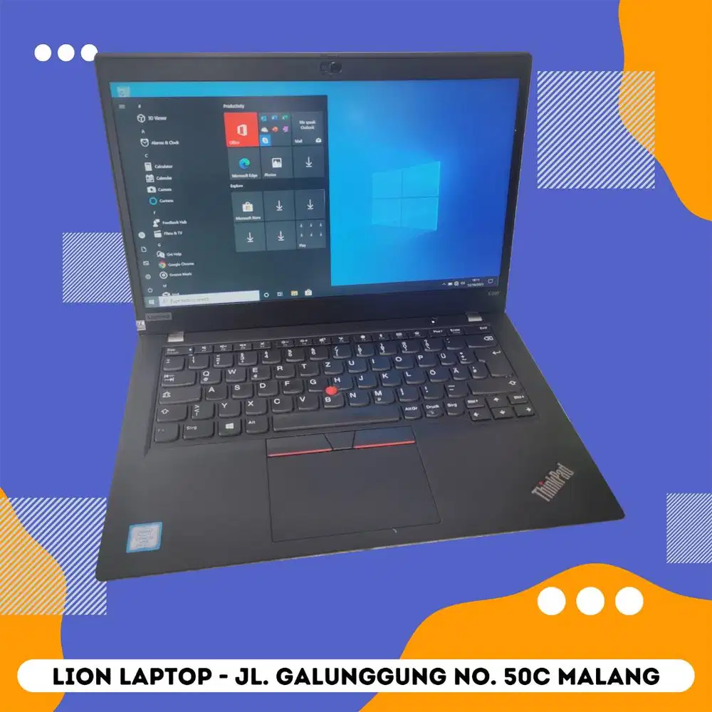 RAM 16GB SSD 256GB Core i5 Gen 8 Slim Lenovo Thinkpad X390 [12|03]