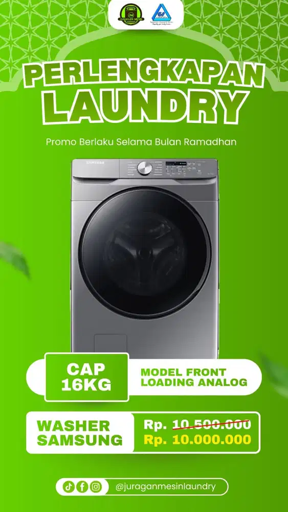 Washer Laundry (Merk Samsung Kapasitas 16kg)