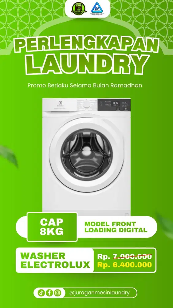 Washer Laundry (Merk Electrolux Kapasitas 8kg)