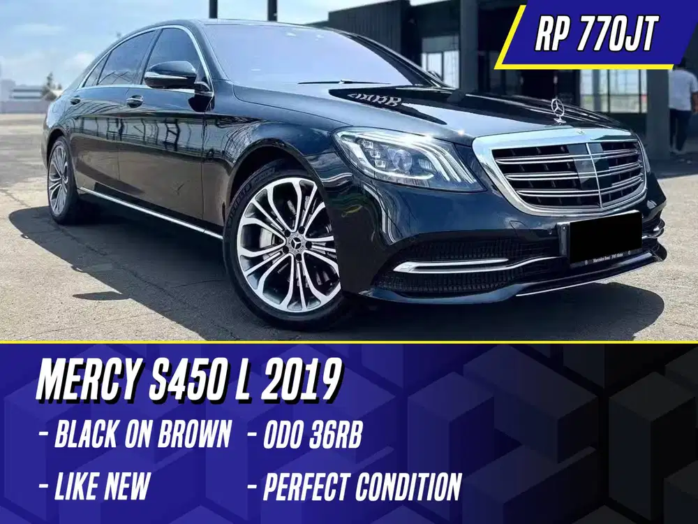 Mercedes Benz S450 L 2019 Black on Brown Hitam Mercy S450L S 450L 450