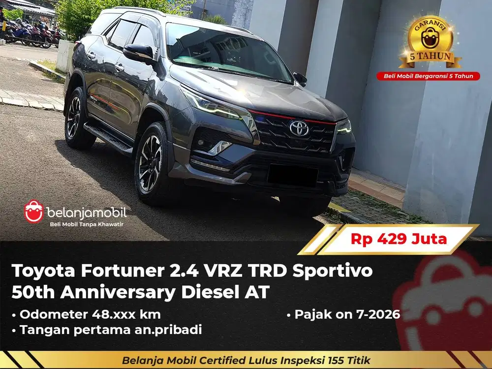 [ GARANSI 5TH ] Toyota Fortuner 2.4 VRZ TRD Sportivo Diesel 2021/2022