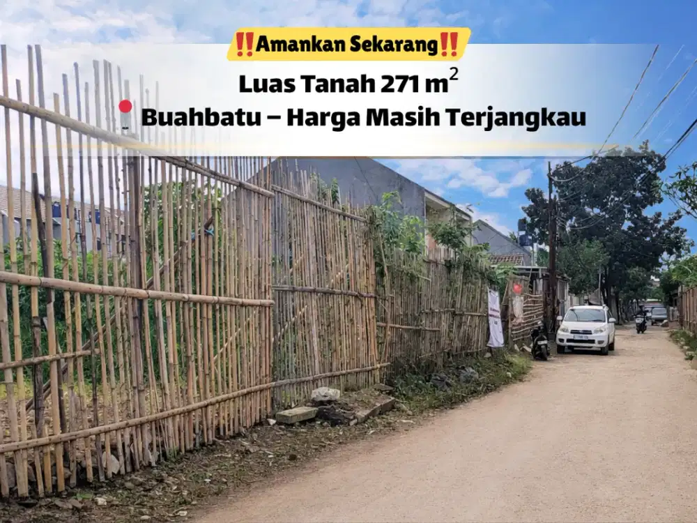 Tanah 271 m² Dekat Tol Buahbatu