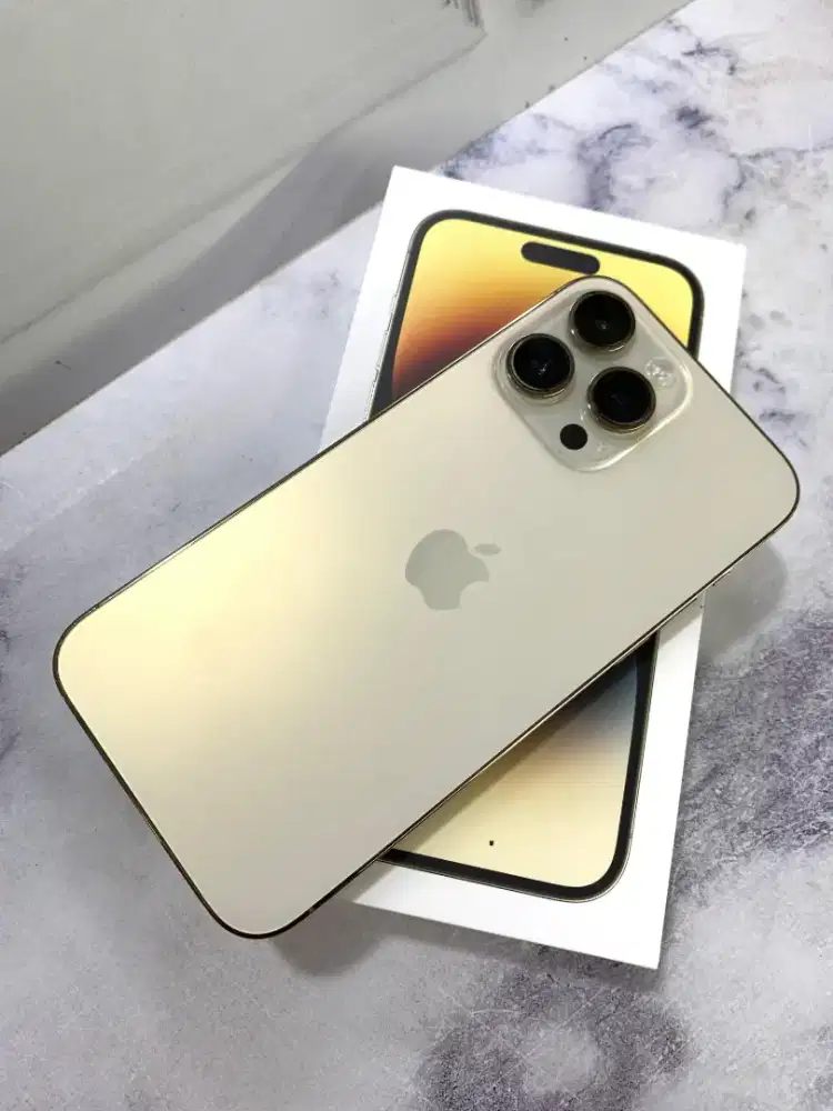 Iphone 14 pro max 256GB gold ibox lengkap