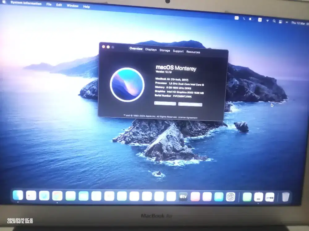 Macbook Air 2017 8/128 Normal Mulus Siap Pakai