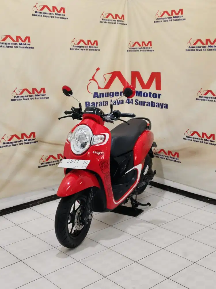 Am Barata #Honda scoopy sporty Tahun 2018 Warna Merah Glossy