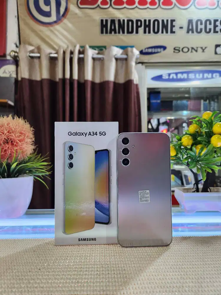 Samsung A34 5G Ram 8+8Gb/ 256Gb Fullset Mulus Original 100% Bergaransi