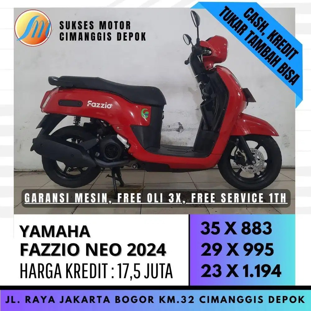 FAZZIO NEO HYBIRD 2024 DP MURAH HANYA 500 DI SUKSES MOTOR