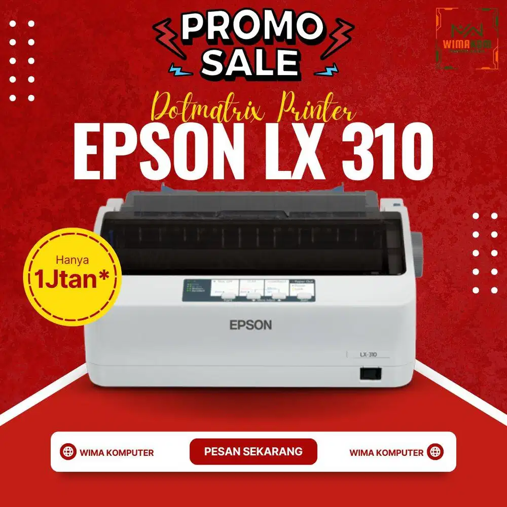 Murah Printer Epson LX-310 Dot Matrix Fullset Dus Garansi 1 Tahun