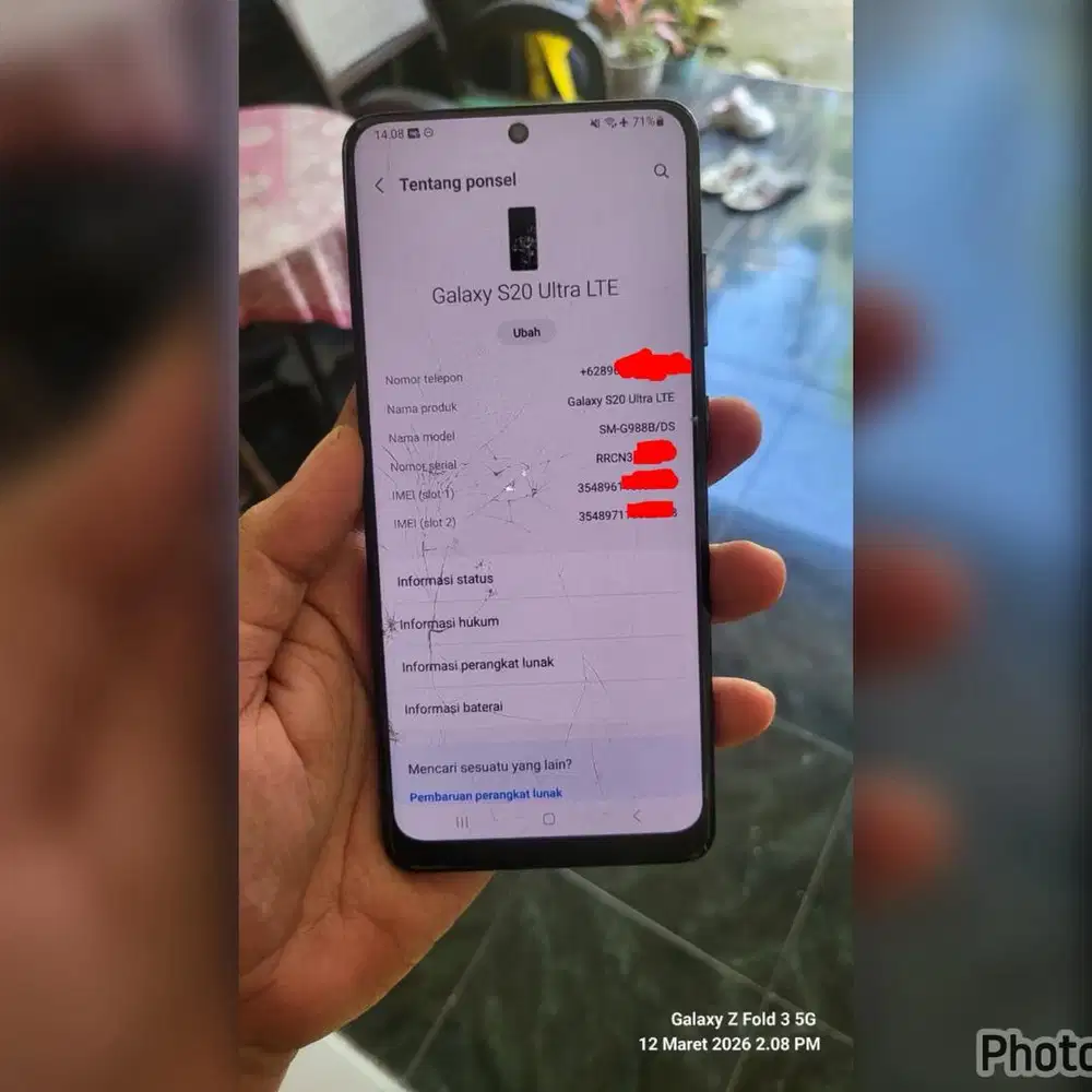 Samsung S20 Ultra sein 12/128gb