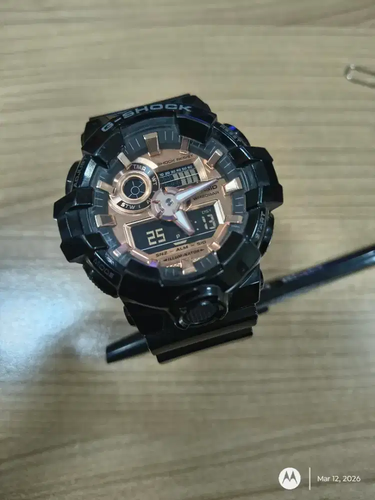 Casio G-Shock GA-700MMC-1ADR black gold mewah