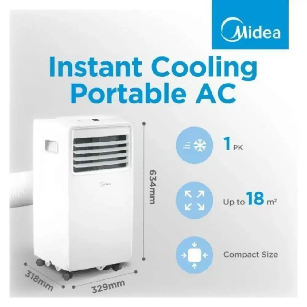 Midea AC Portable 1/2 PK MPHA-05CRN7