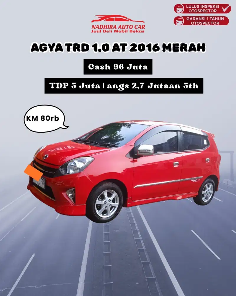 DP 5 Juta Agya TRD 1.0 AT 2016