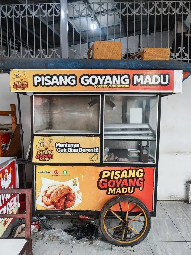 Di jual gerobak bekas (gratis alat printilan jualan)