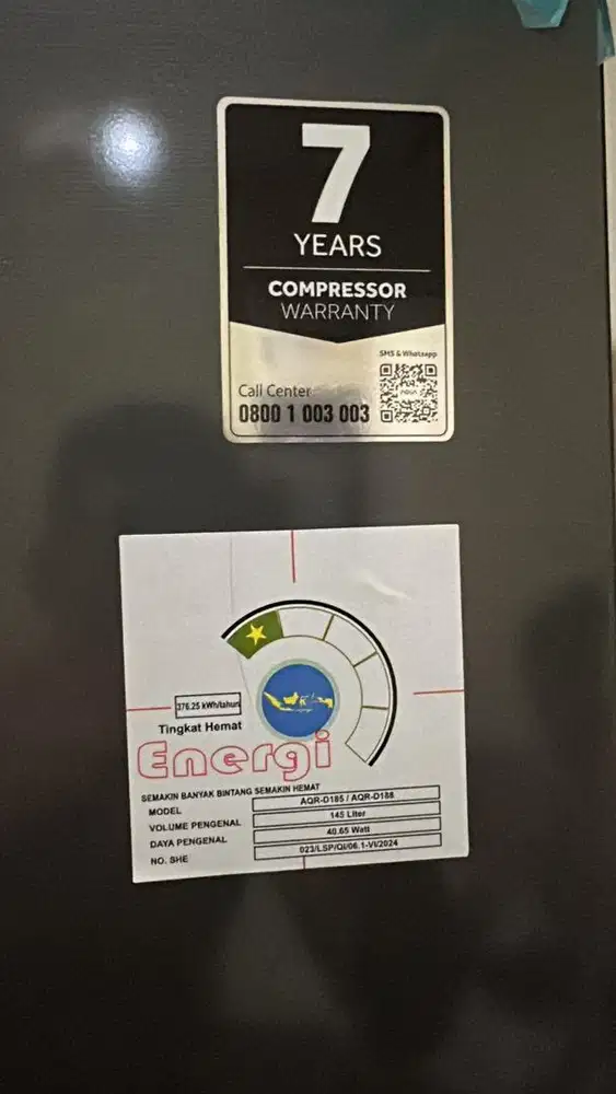 Kulkas 1 pintu AQUA D185/188