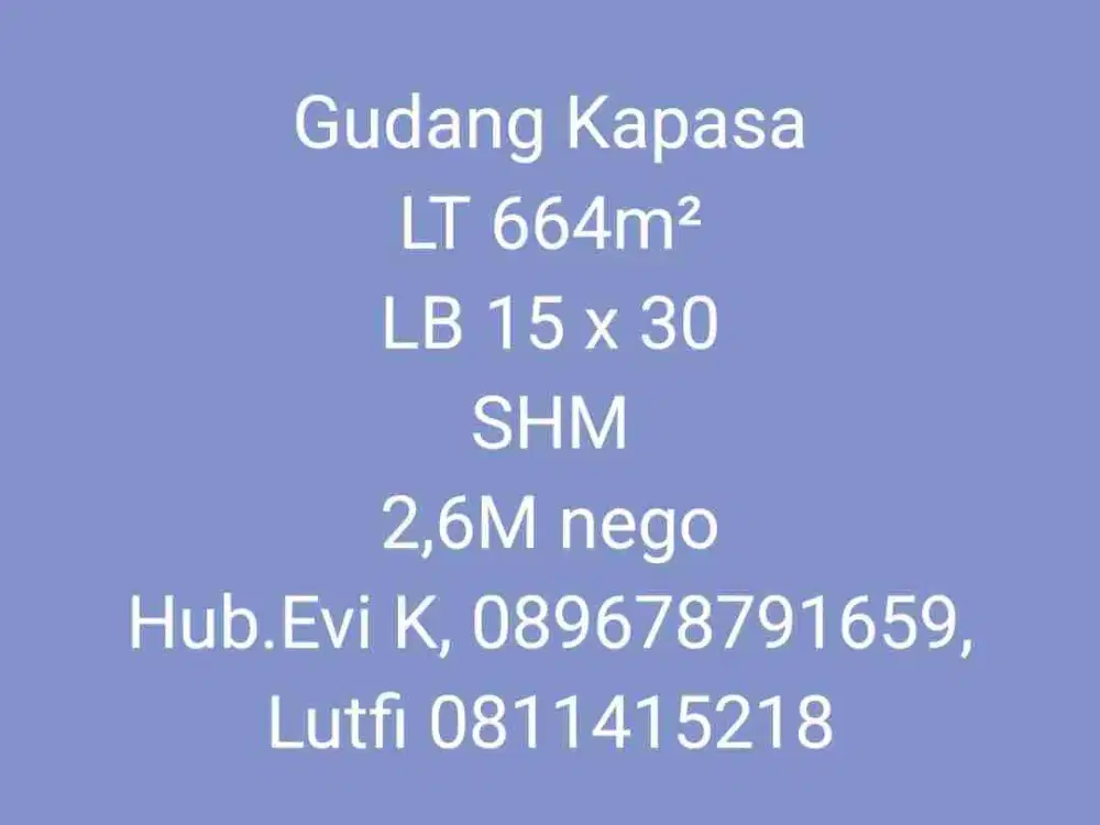 Dijual Gudang di Kapasa Raya Makassar