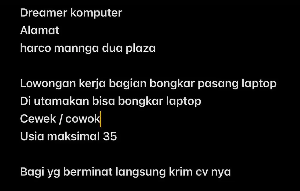 Lowongan kerja admin