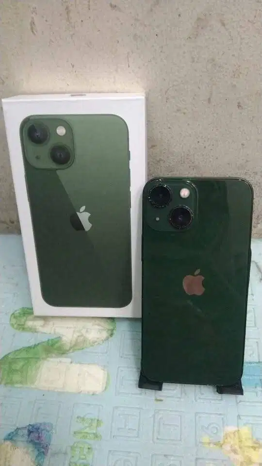 iphone 13 128gb ibox green lengkap mulus ori