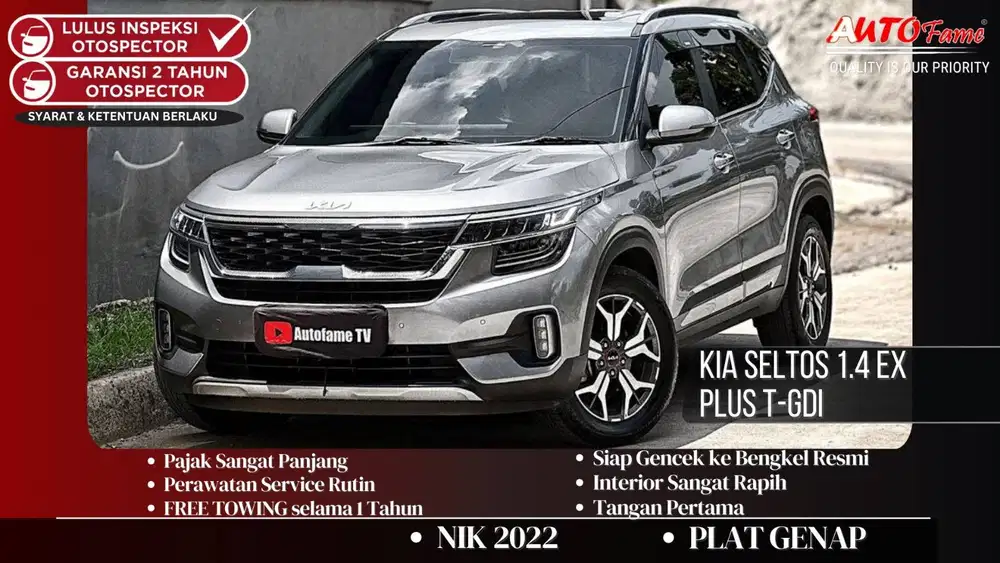 Kia Seltos 1.4 EX Plus T-GDI NIK 2022 Akhir Steel Silver Metallic On B
