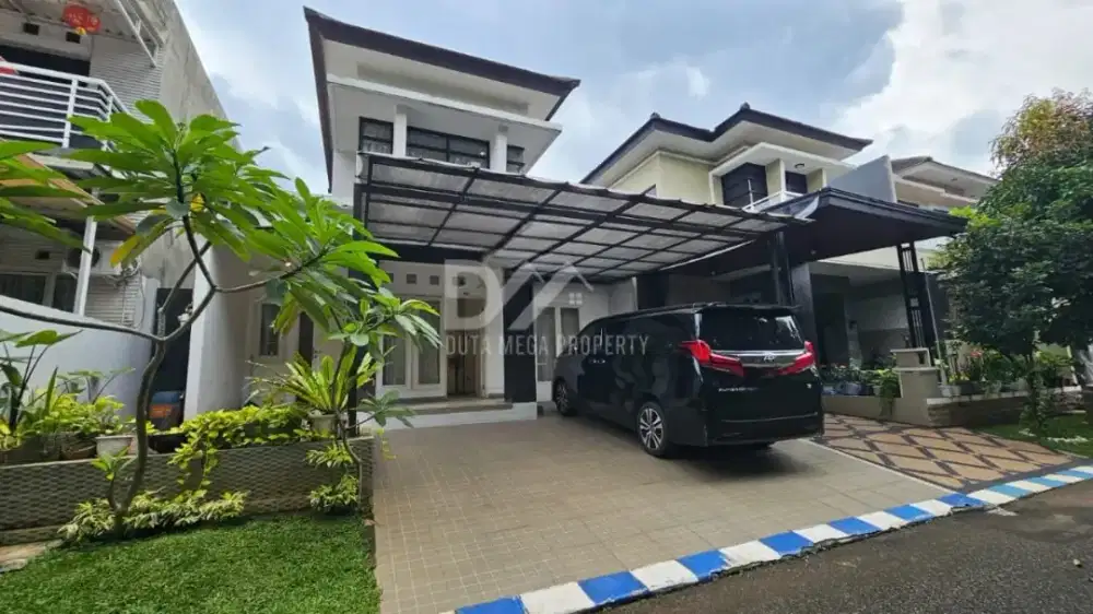 Rumah dijual cepat murah di Graha Raya Tangerang depan taman furnish