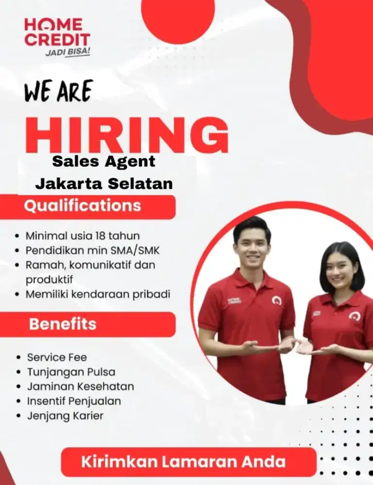 Urgent Needed! Sales Agent Home Credit Indonesia