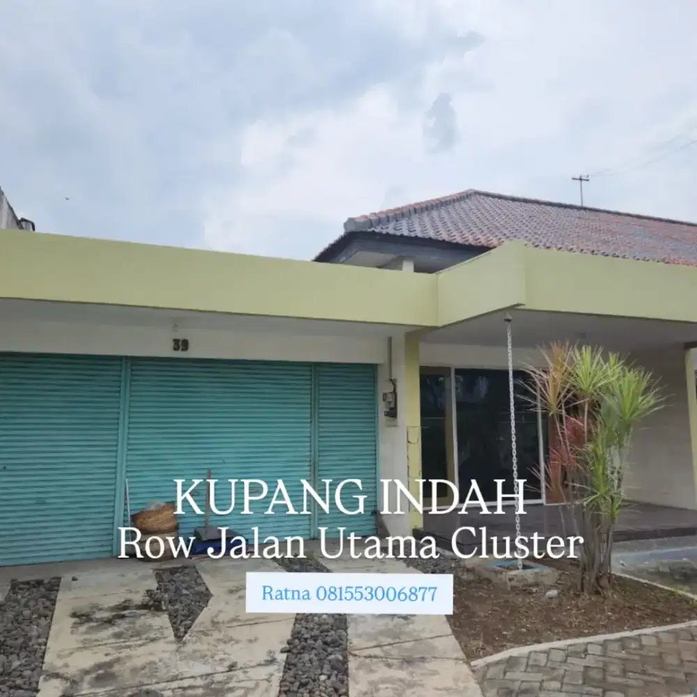 Dijual Kupang Indah Row Jalan Kembar Cluster Dekat Akses Tol Satelit