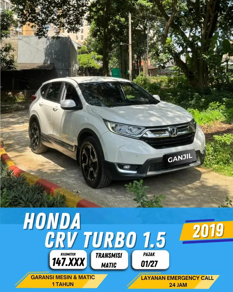 HONDA CRV TURBO NON PRESTIGE 2019 AT MATIC GANJIL