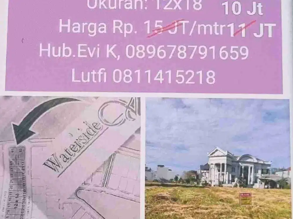 Turun Harga .... Cluster Water Side Tanjung Bunga