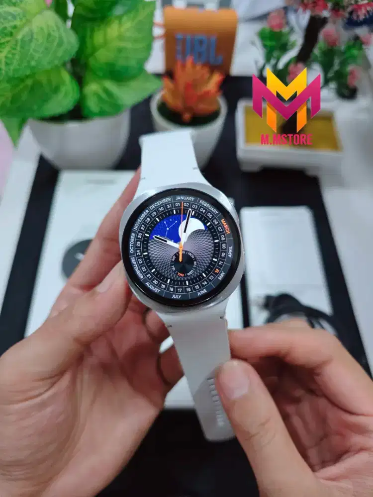 Samsung Galaxy Watch 8 44mm Silver white Mulus Fullset Garansi On