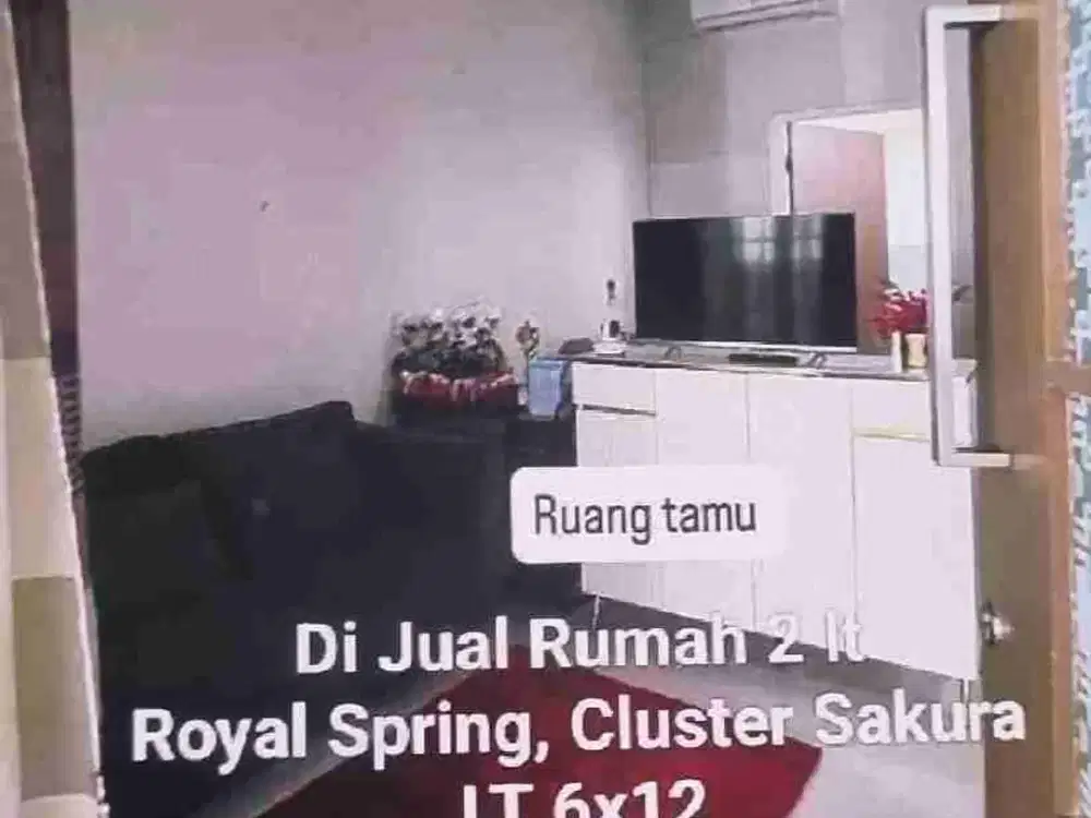 Dijual Rumah 2 lt Cluster Sakura Royal Spring Makassar
