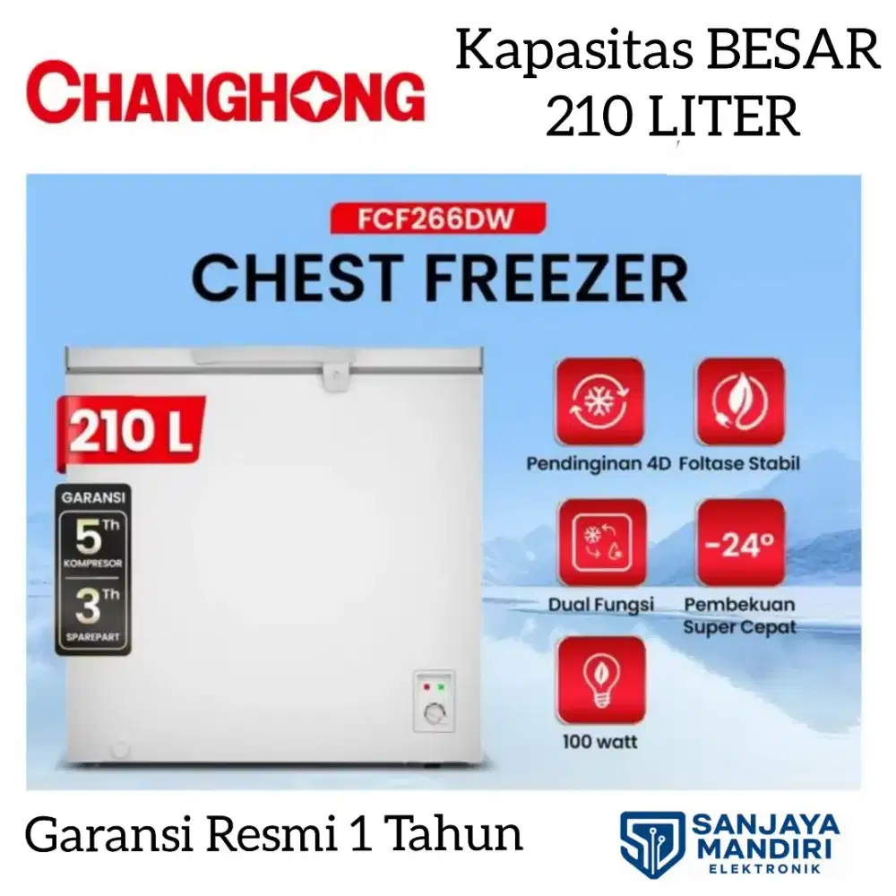 CHANGHONG FCF 266DW MULTI 2in1 FREEZER COOLING LOW WATT FREEZER BOX
