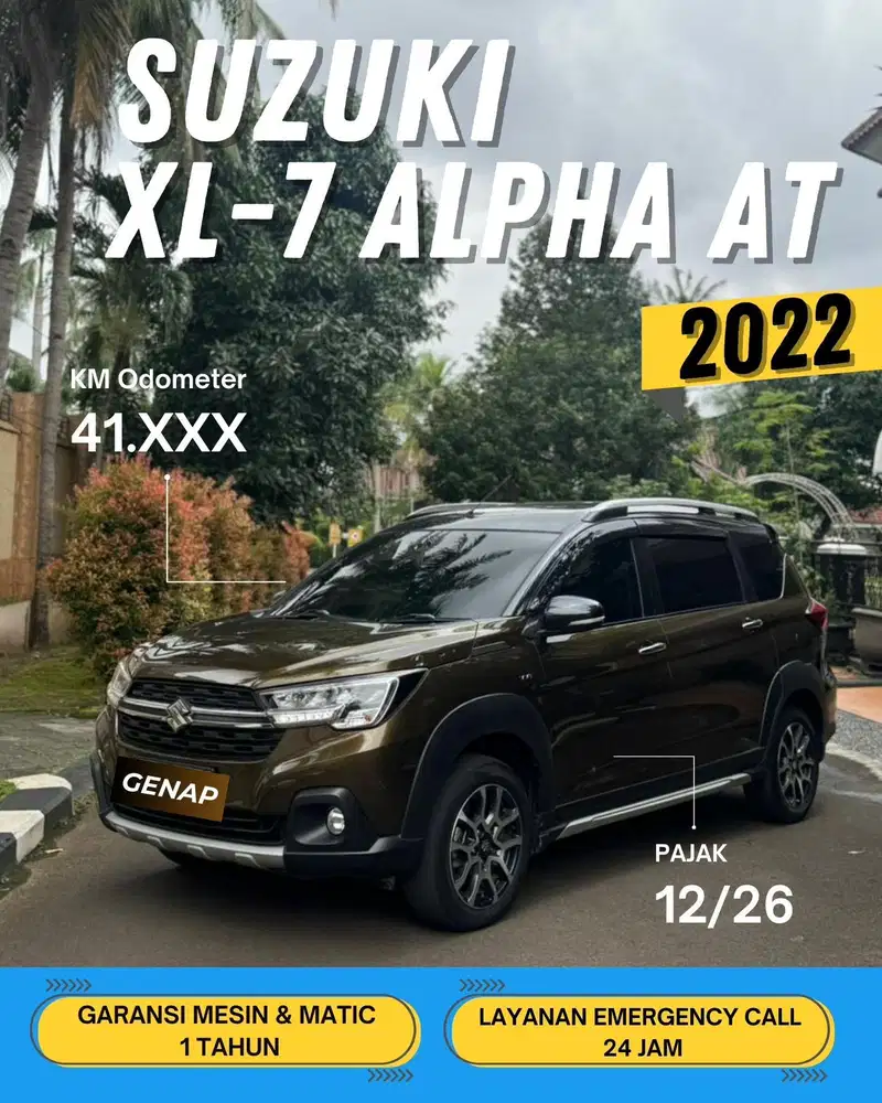 SUZUKI XL7 ALPHA 2022 AT MATIC GENAP
