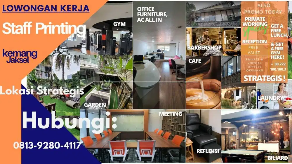 Dibutuhkan staff printing di Kemang