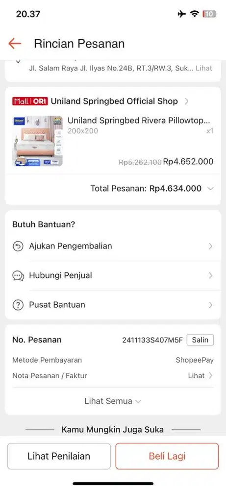 JUAL KASUR MURAH MASIH BARU 4JUTA NEGO TIPIS