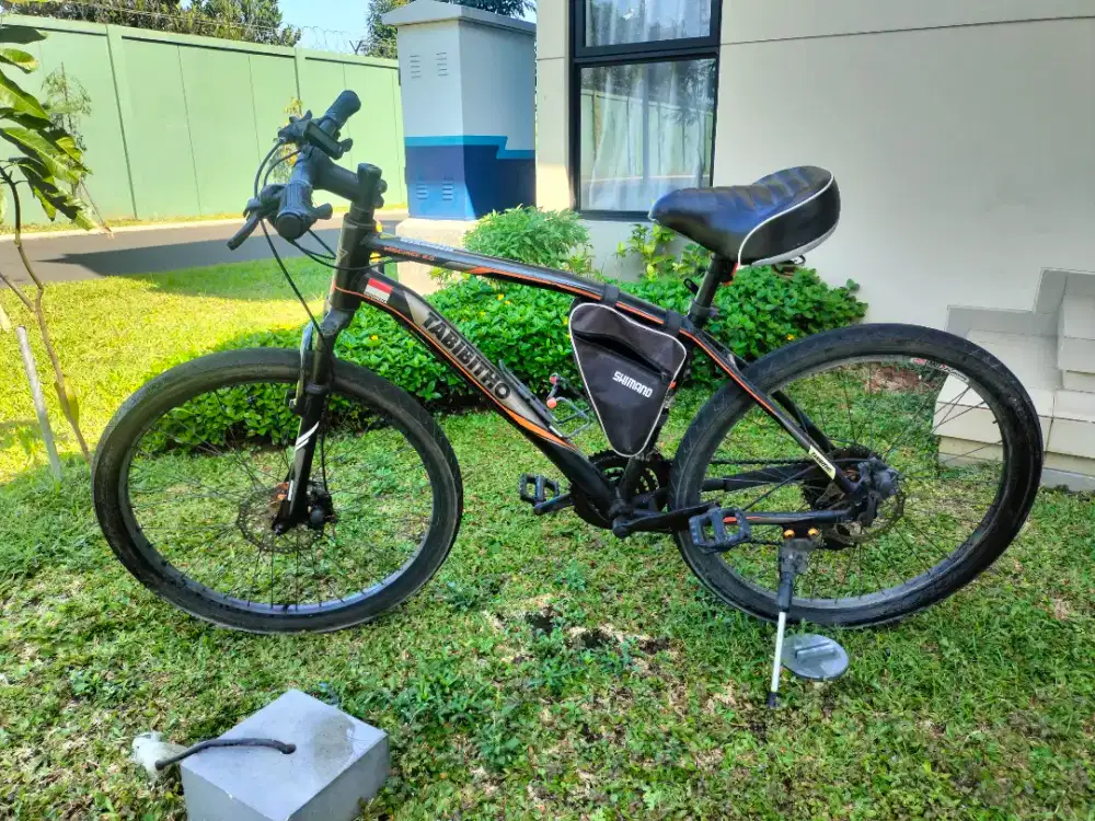 Sepeda MTB tabibito 26 hitam orange