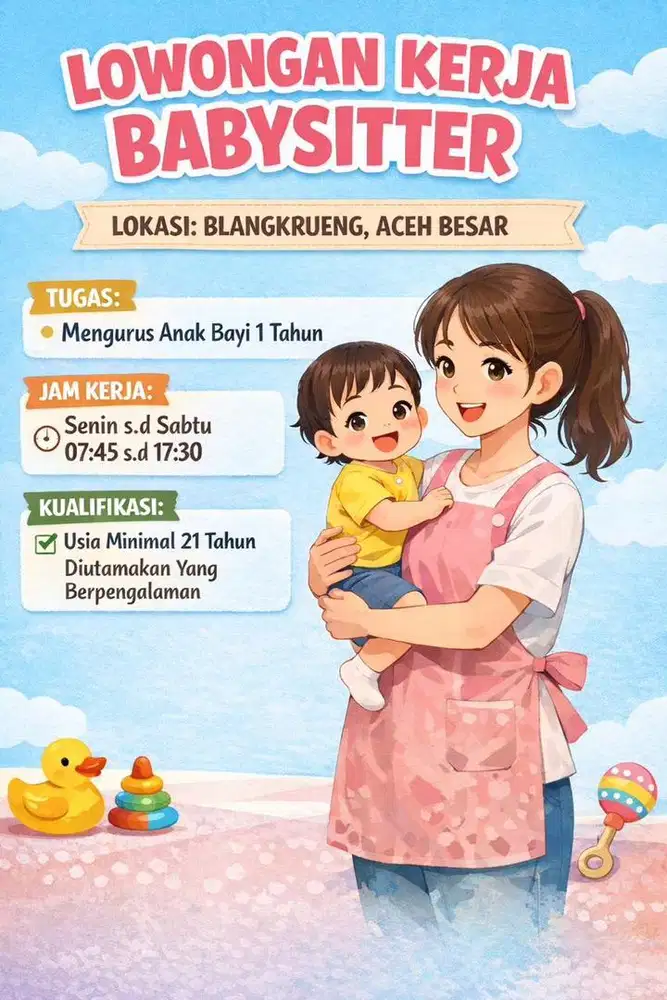 Lowongan kerja baby sister