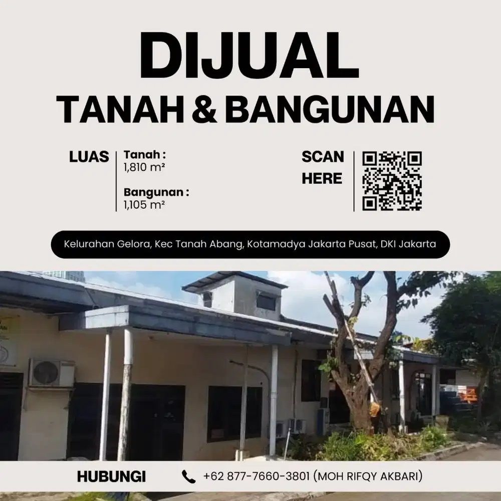 DIJUAL TANAH DAN BANGUNAN KOTA JAKARTA PUSAT