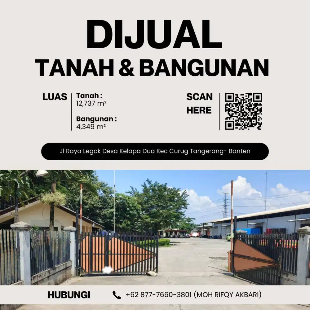 DIJUAL TANAH DAN BANGUNAN TANGERANG