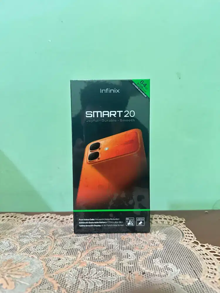 Infinix Smart 20 4/64GB - Up to 8GB Baru, Segel & Garansi Resmi