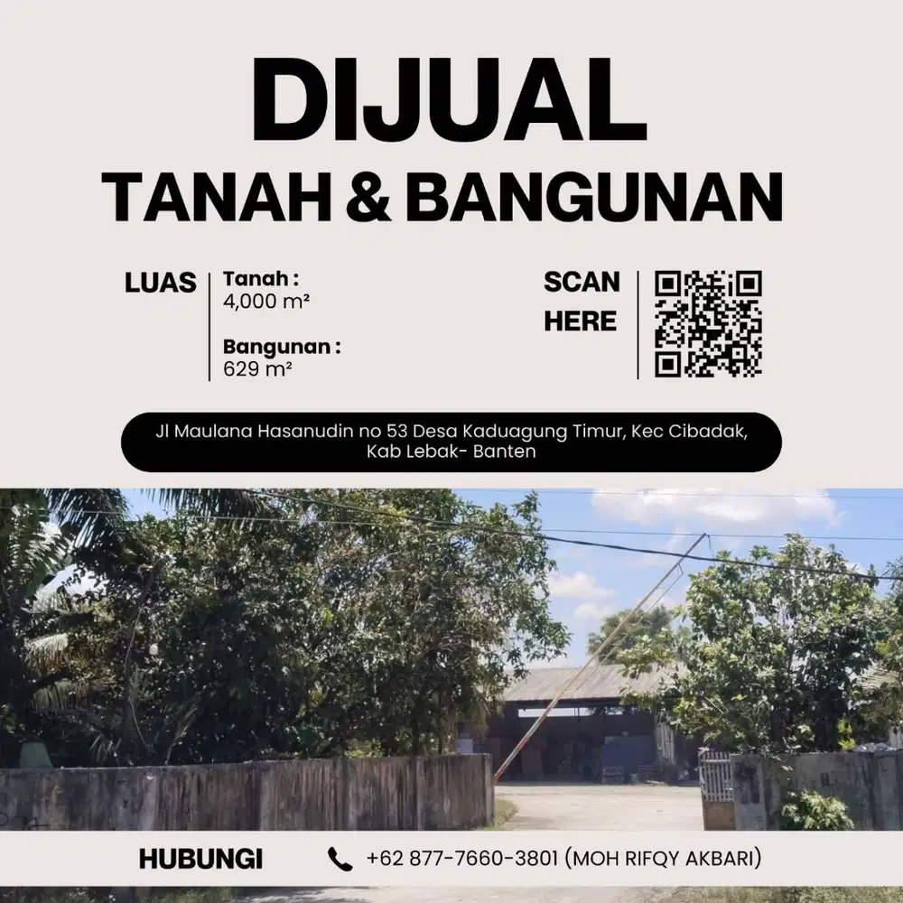 DIJUAL TANAH DAN BANGUNAN RANGKAS BITUNG
