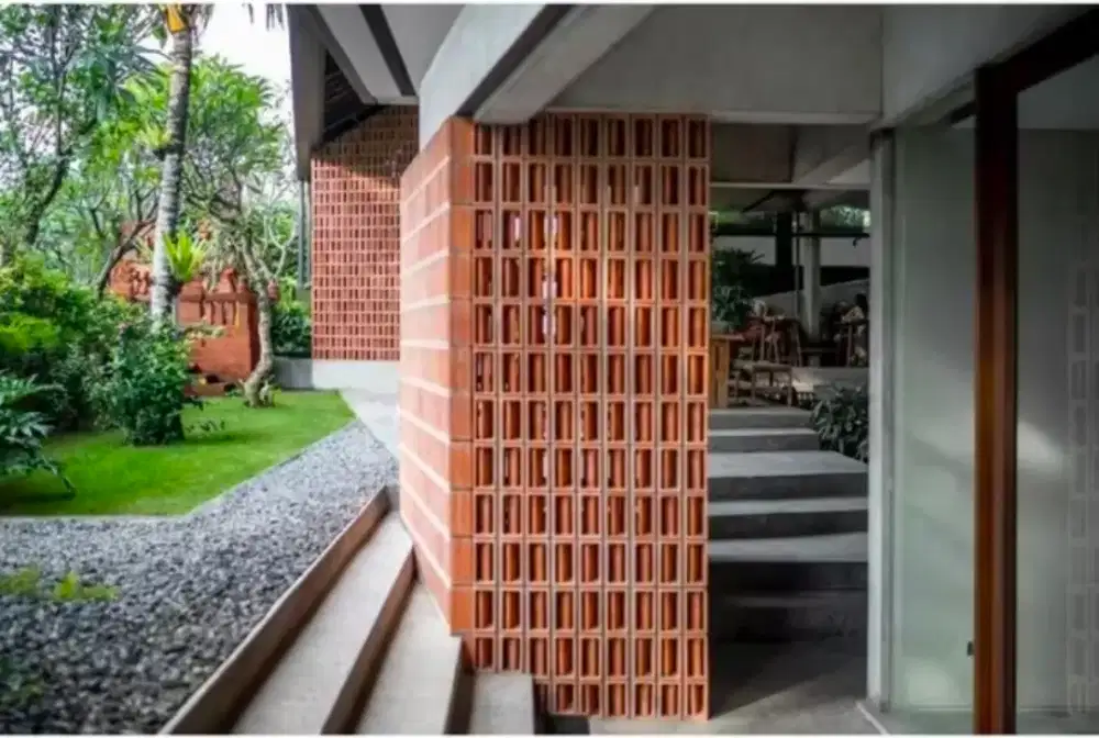 Loster dinding beton, roster minimalis