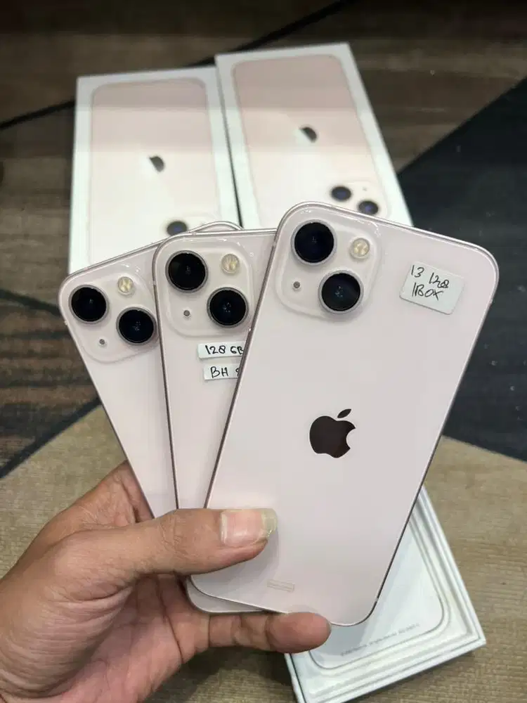 iphone 13 128gb pink resmi ibox fullset original no minus