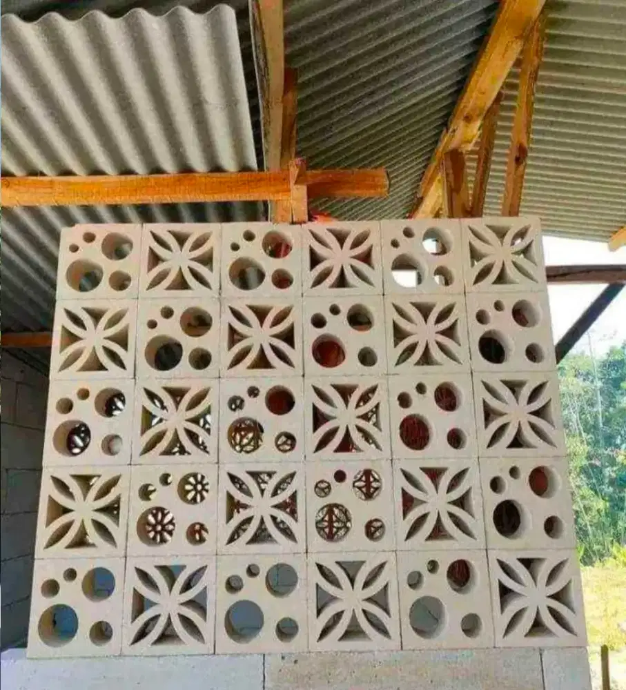 Roster dinding minimalis, roster beton