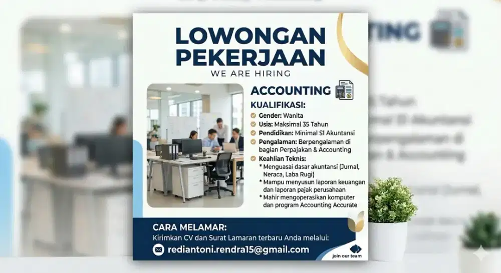 LOWONGAN PEKERJAAN ACCOUNTING