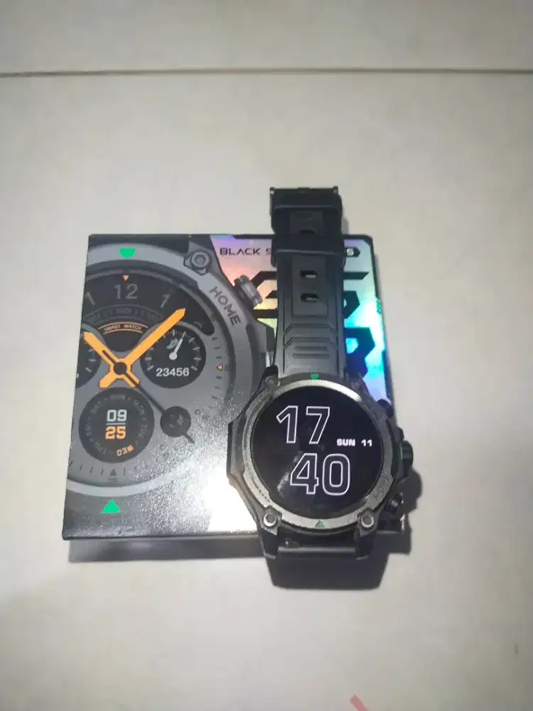 Black Shark GS3 Smartwatch Layar Amoled Normal Lengkap Fullset