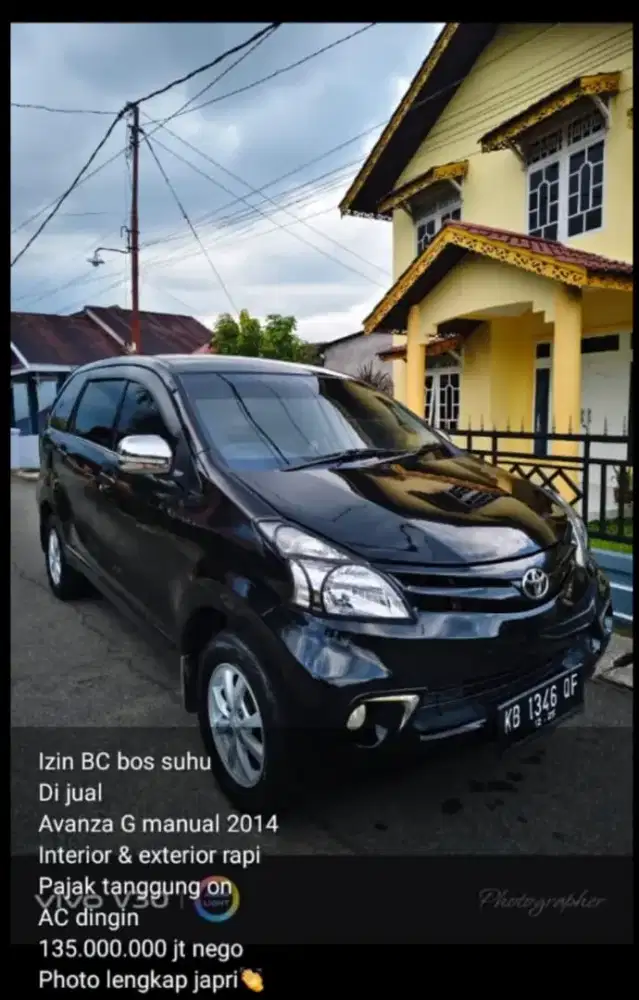Jual avanza g manual 2014