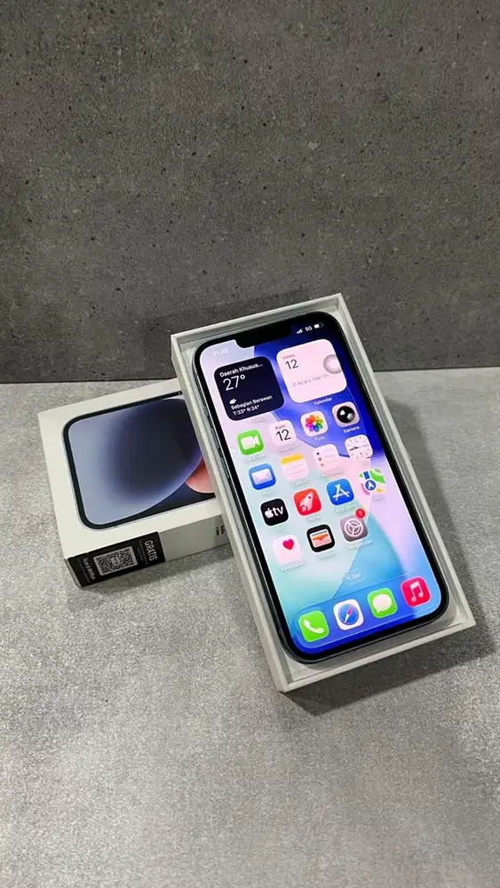 Iphone 14 128gb blue bh 100 garansi sampai februari 2027 setara ibox